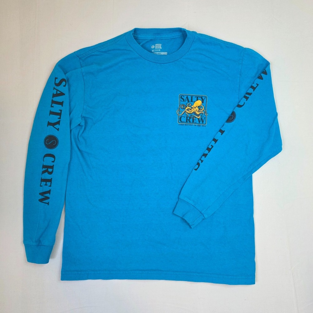 bright blue Salty Crew Ink Slinger long-sleeve Med tee